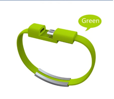 Bracelet Charging Cable | 20cm Lightning & Android | 2A Fast Charge | Wearable Wristband Data Cable