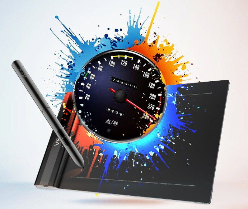 S640 Graphics Drawing Tablet | 6×4" | 8192 Pressure Levels | 5080 LPI | Battery-Free Pen | USB | Black
