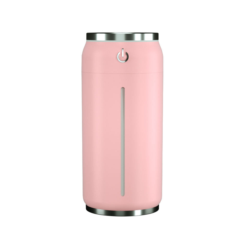 Car Humidifier | 220ml USB Aroma Diffuser | Mini Light & Fan | 2 Cotton Filters | ABS+PP | Black, Green & Pink