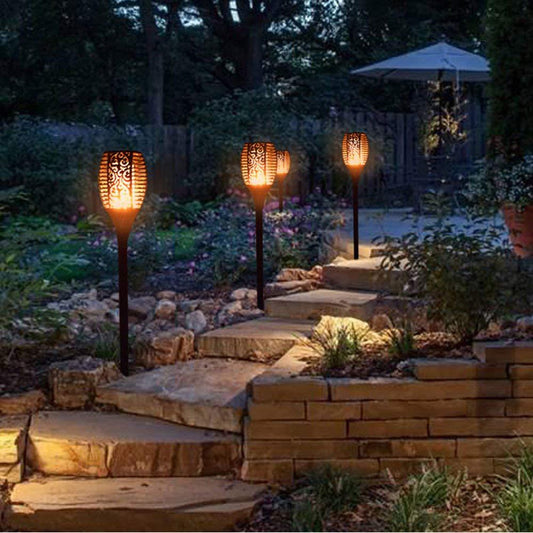 Solar LED Outdoor Torch Flame Garden Light | IP65 | 350 Lux | 10hr Runtime | 5.5V Solar | 2200mAh | Auto On/Off | 33–96 LED | 1–4pc | Garden, Lawn & Pathway