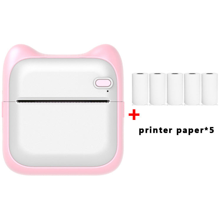 Pocket Bluetooth Thermal Printer | 200 DPI | iOS & Android | 8hr Battery | Blue & Pink