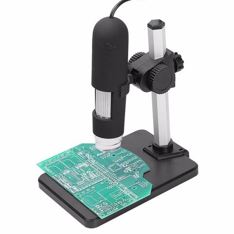 1000X USB Digital Microscope Camera | 8 LED | 5× Digital Zoom | 0–40mm Focus | 640×480 | 30fps | Driver-Free | USB 2.0 | Black