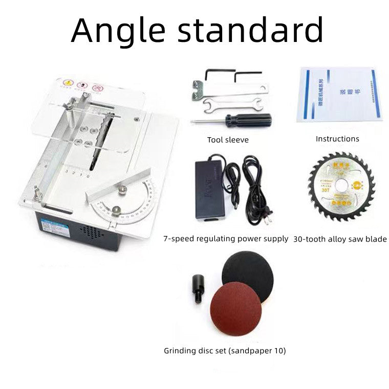 Multifunctional Mini Table Saw | 4500 RPM, 12-24V DC, 4" Blade, 0.8-6mm Collet, Woodworking & DIY