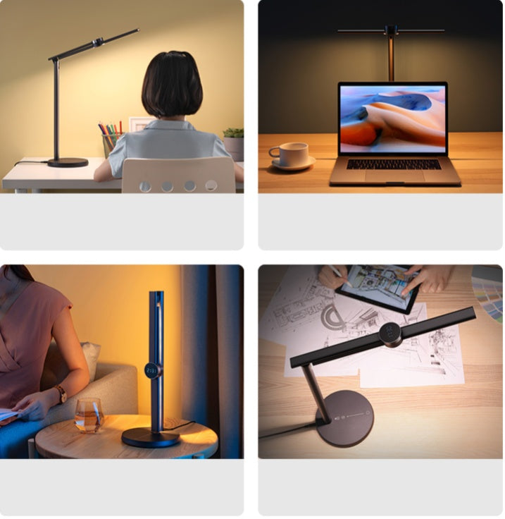 Smart Alloy LED Desk Lamp | Touch Control, Stepless Dimming, 16-20W, 100-240V | Aurora Green Retro & Elegant Black Smart