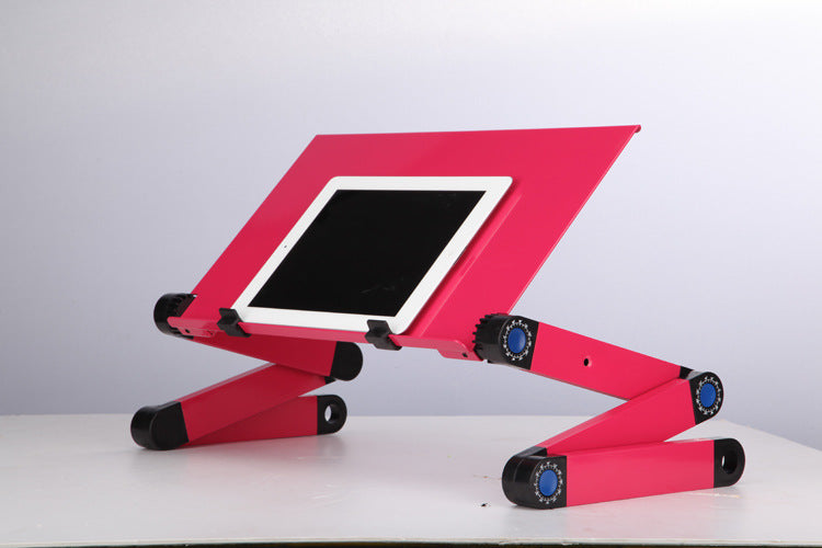 Portable Adjustable Laptop Stand | 360° Folding Legs | Magnesium Alloy | 5kg Load | One-Button Lock | USB Fan & Mouse Board Options | Black, Rose Pink & Silver