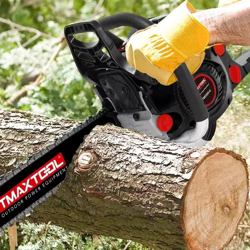 TMAXTOOL 62cc 2-Stroke Gas Chainsaw | 20" Guide Bar, Anti-Vibration Handle, Pruning & Sawmill, Black
