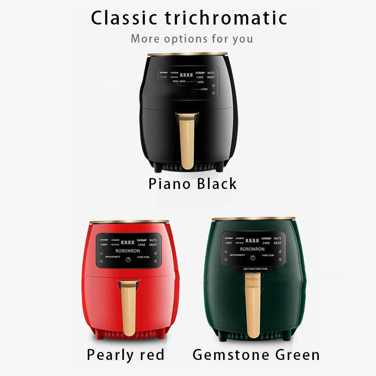 1400W Smart Touch Air Fryer | Stainless Steel | Touch Control | Auto Shut-Off | 305×305×345mm | EU & UK Plug | Black, Green & Red | Home Kitchen
