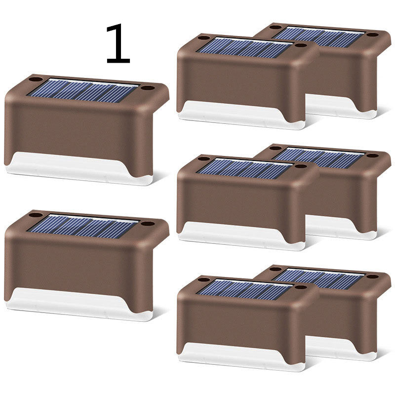 Solar LED Outdoor Step & Fence Light | Warm White | Auto On/Off | Waterproof | 75×44×42mm | European Style | Deck, Stairs, Garden & Pathway | 1–20pc Packs | Black & Brown
