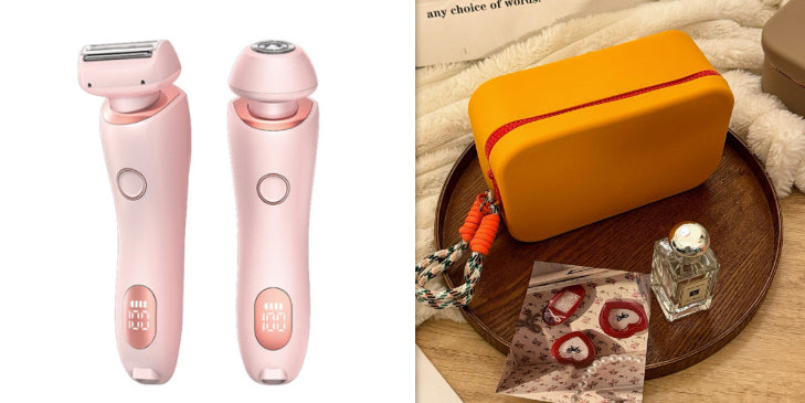 2-in-1 Women's Electric Shaver & Epilator | IPX7 Waterproof | USB Rechargeable | Full Body | Legs, Underarms & Bikini | Hypoallergenic | Wet & Dry | Pink & Blue
