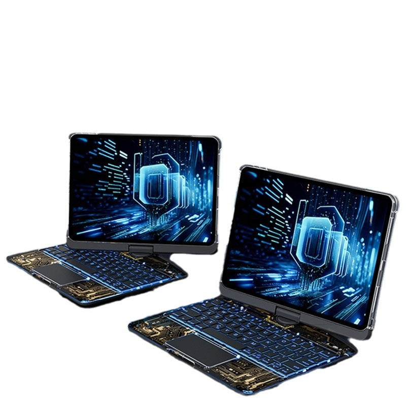 360° Rotating iPad Keyboard Case with Trackpad | Bluetooth | Scissor-Switch | Pen Slot | 5 Colors