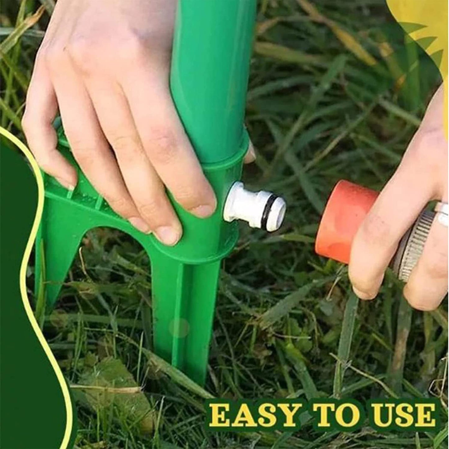 Dancing Daisy Sunflower Garden Sprinkler | PE + Sponge | Spinning Flower Sprinkler | Standard Hose Fit | With & Without Joint | Red, Yellow & White | Lawn, Garden & Yard Watering