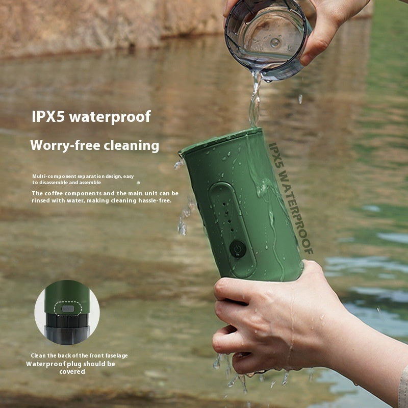 Mini Portable Electric Coffee Machine | Handheld, Stainless Steel, Travel & Car Use, 3 Colors