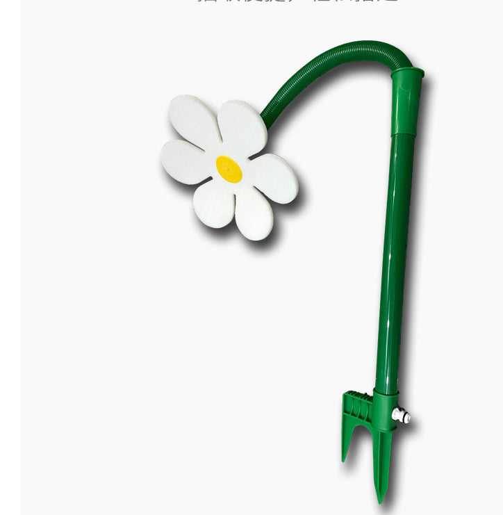 Dancing Daisy Sunflower Garden Sprinkler | PE + Sponge | Spinning Flower Sprinkler | Standard Hose Fit | With & Without Joint | Red, Yellow & White | Lawn, Garden & Yard Watering