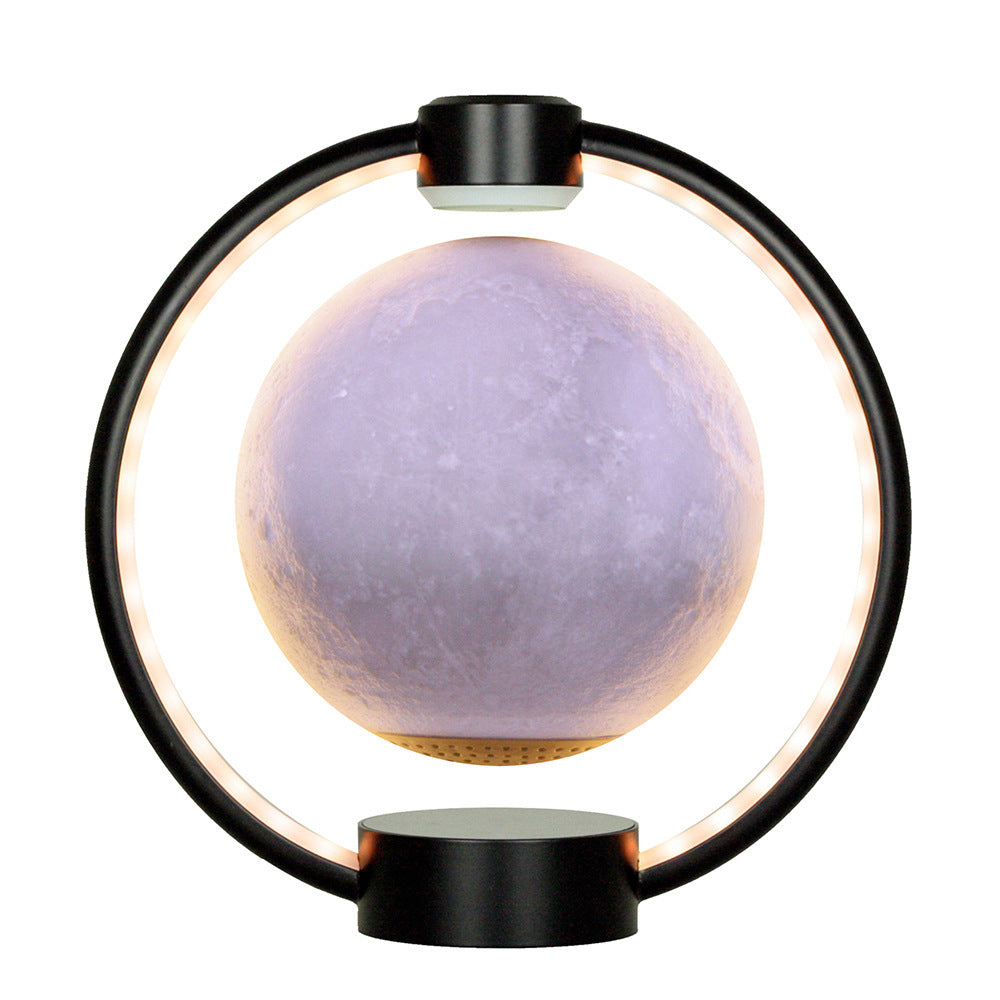 Magnetic Levitation Moon Bluetooth Speaker | K1 | 6D Surround | RGB Lights | Remote | 150mm Sphere | AU EU UK US | Black & Wood Grain