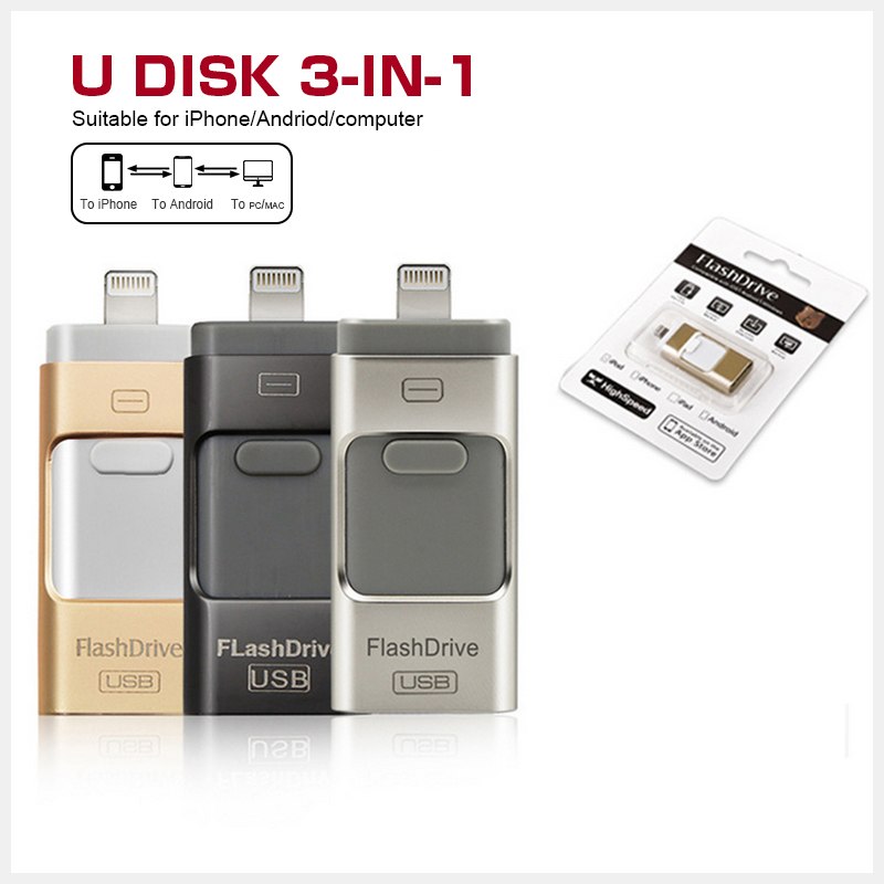 3-in-1 OTG USB Flash Drive | USB 2.0 | 8GB–256GB | Plug & Play | Write Protection | PC, Mac & Mobile | 4 Colours