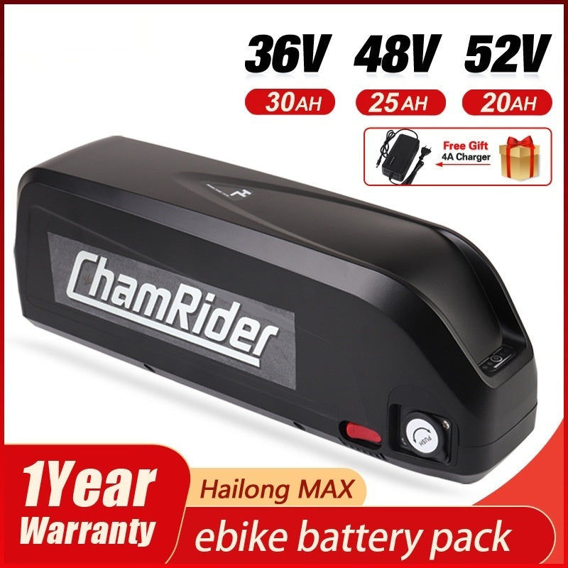 E-Bike Lithium Battery Pack – 36V / 48V / 52V Hailong with BMS Protection