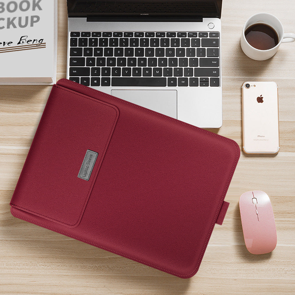 PU Leather Laptop Sleeve Case | TPU Inner | 11–12”, 13” & 15” | Business & Travel | Black, Brown, Green, Grey, Navy Blue, Red & Rose Gold