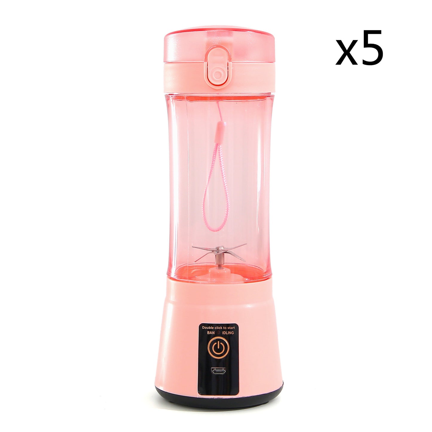 380ml USB Rechargeable Portable Personal Blender | 2000mAh, Food-Grade PC, Dual Safety Protection, Blue, Green, Pink & Yellow