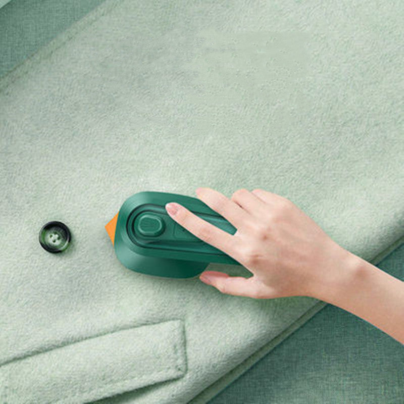 Portable Mini Steam Iron | 33W | 100–240V Universal | Ceramic Panel | Wet & Dry | 2-Stage Temp | Hang & Flat | AU, EU & US Plug | Dark Green
