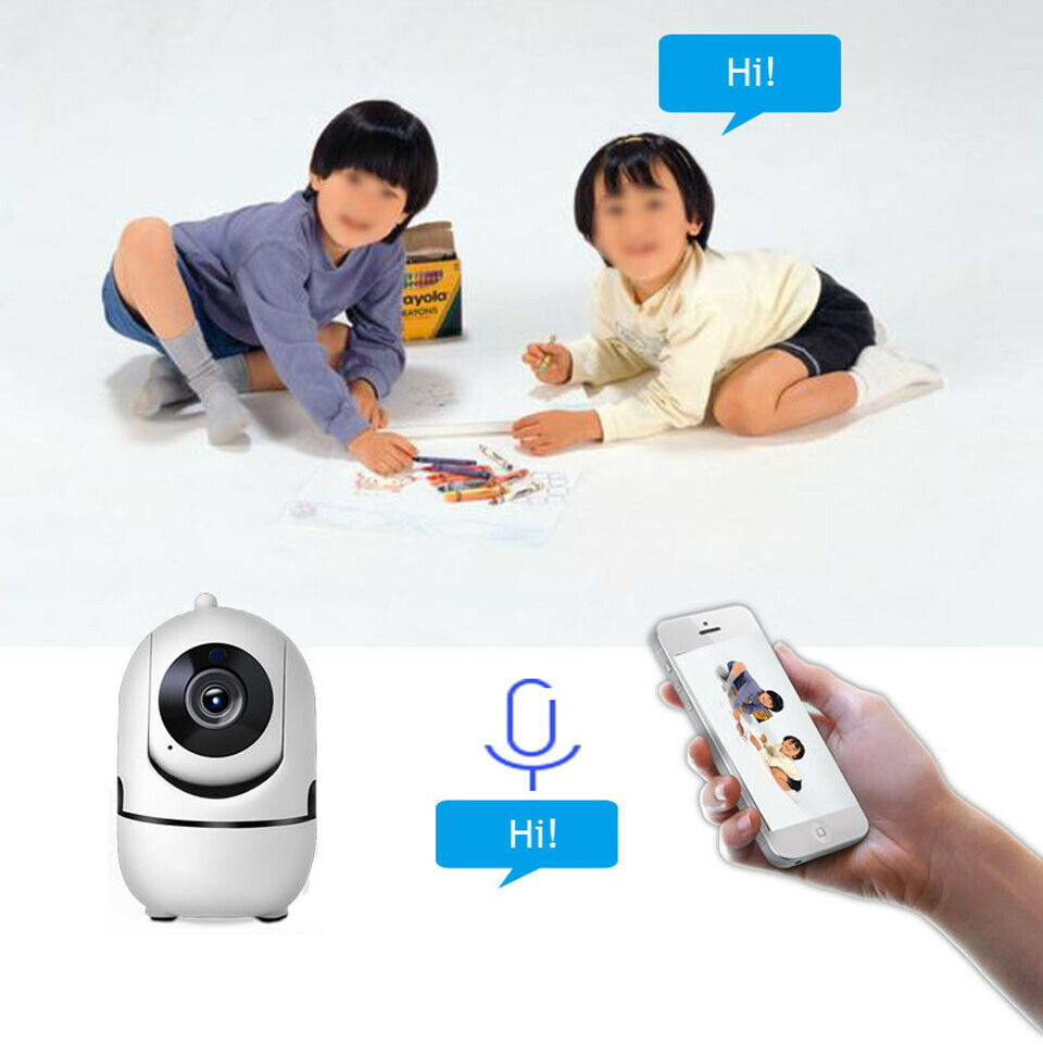 1080P PTZ WiFi Indoor Security Camera | 355° Pan 90° Tilt | Night Vision 30m | Two-Way Audio | Motion Alert | 64GB SD | 2.4GHz | White | AU/EU/UK/US