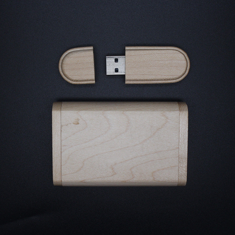 Wooden USB Flash Drive | Custom Logo Engraving | USB 2.0 | 1GB–64GB | Business Gift