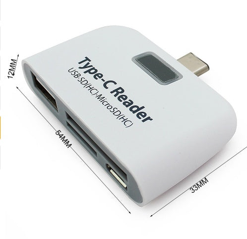USB-C OTG Card Reader | TF SD Card | MacBook Android Tablet Phone | Plug & Play | Compact