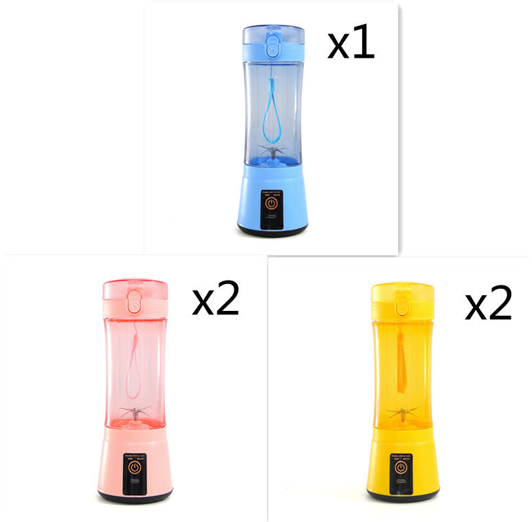 380ml USB Rechargeable Portable Personal Blender | 2000mAh, Food-Grade PC, Dual Safety Protection, Blue, Green, Pink & Yellow
