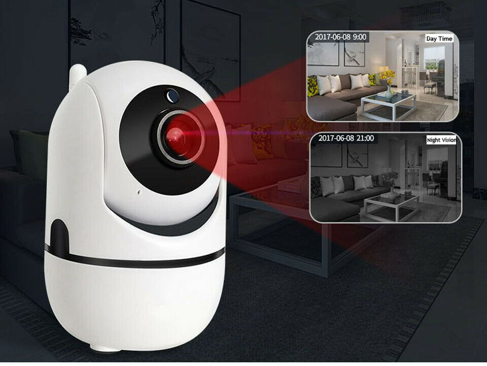 1080P PTZ WiFi Indoor Security Camera | 355° Pan 90° Tilt | Night Vision 30m | Two-Way Audio | Motion Alert | 64GB SD | 2.4GHz | White | AU/EU/UK/US