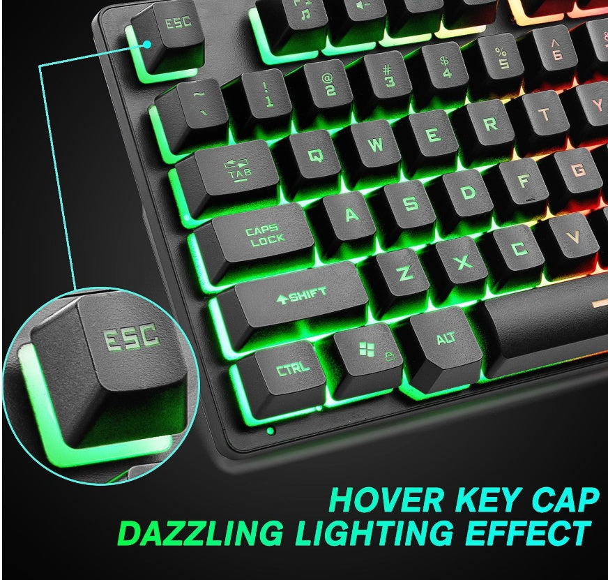87-Key USB Gaming Mechanical Keyboard | TKL Tenkeyless | 36.5×13.5×3cm | 1.5m Cable | Universal | Game & Office