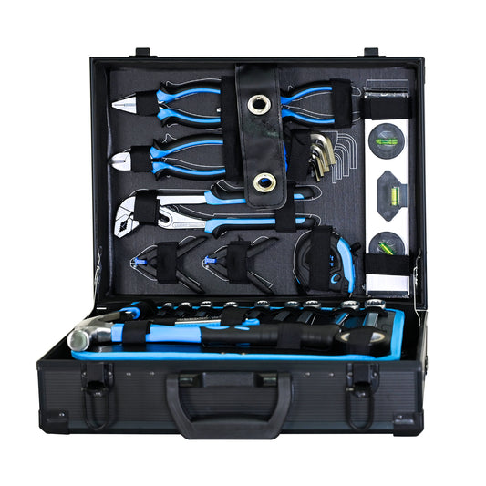 247-Piece Home & General Maintenance Tool Set | Carbon Steel, Aluminum Suitcase, Sockets, Bits & More