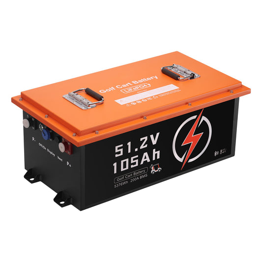 48V 105Ah LiFePO4 Golf Cart Battery with 20A Charger & Touch Monitor