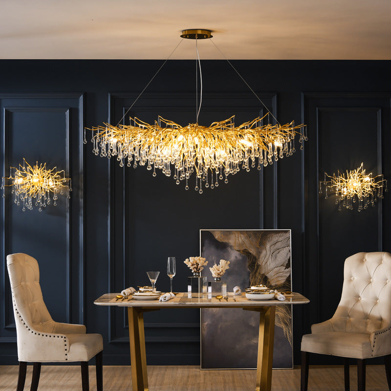 180cm Round Glass LED Art Deco Chandelier | Warm, Neutral & Cool White, 0.2-2m Adjustable, 220V, Dining & Bedroom