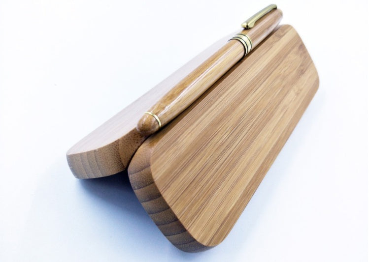 Personalised Engraved Bamboo Fountain Pen | Piston Ink | 0.58mm Nib | Bamboo Gift Box | Custom Name Engraving