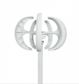 300W Lantern-Style Mini Wind Turbine Generator | 12V/24V, 5-Blade, 0.9m, Off-Grid Power (Red & White)