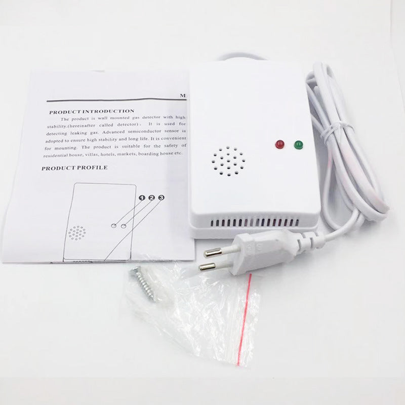Gas Leak Detector Alarm | Wall-Mounted | 110-220V | Kitchen Home Hotel | Natural Gas Safety Sensor