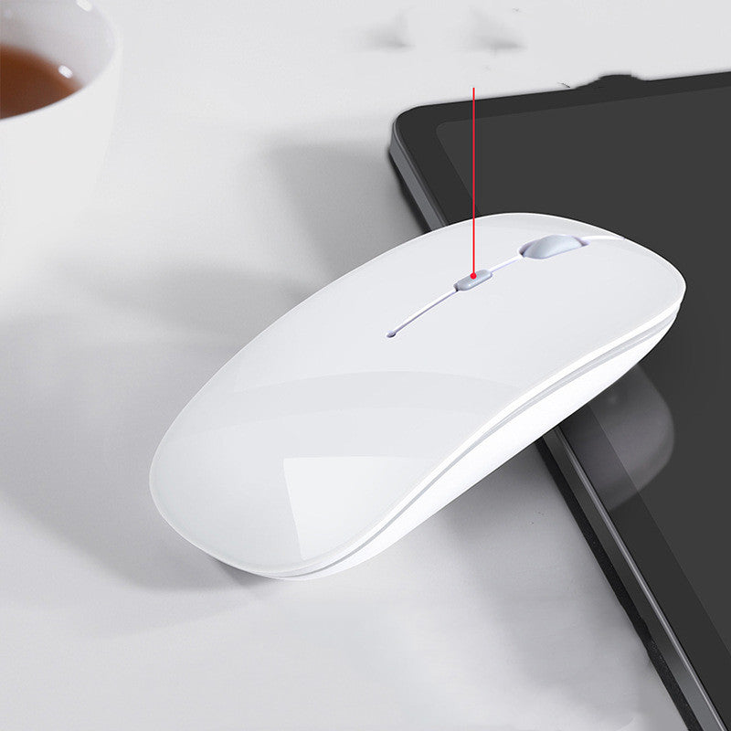 Rechargeable Wireless Bluetooth Mouse | 1600 DPI | 3-Speed | 4 Buttons | Laptop & iPad | Black & White