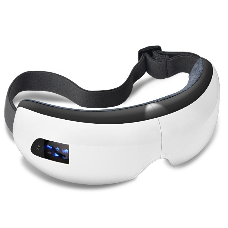 Bluetooth Eye Massager | Air Pressure | Hot Compress | Vibration | 3–6 Modes | 1200mAh | Leather Case | Eye Fatigue, Dark Circles & Sleep Aid