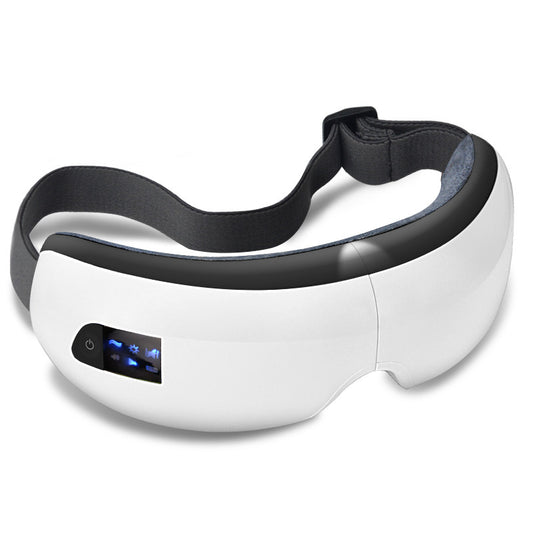 Bluetooth Eye Massager | Air Pressure | Hot Compress | Vibration | 3–6 Modes | 1200mAh | Leather Case | Eye Fatigue, Dark Circles & Sleep Aid