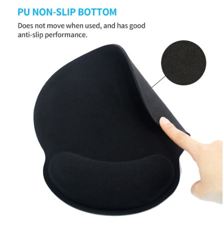 Memory Foam Wrist Rest & Mouse Pad | Ergonomic | Non-Slip Rubber Base | Keyboard & Mouse Support | 5 Styles