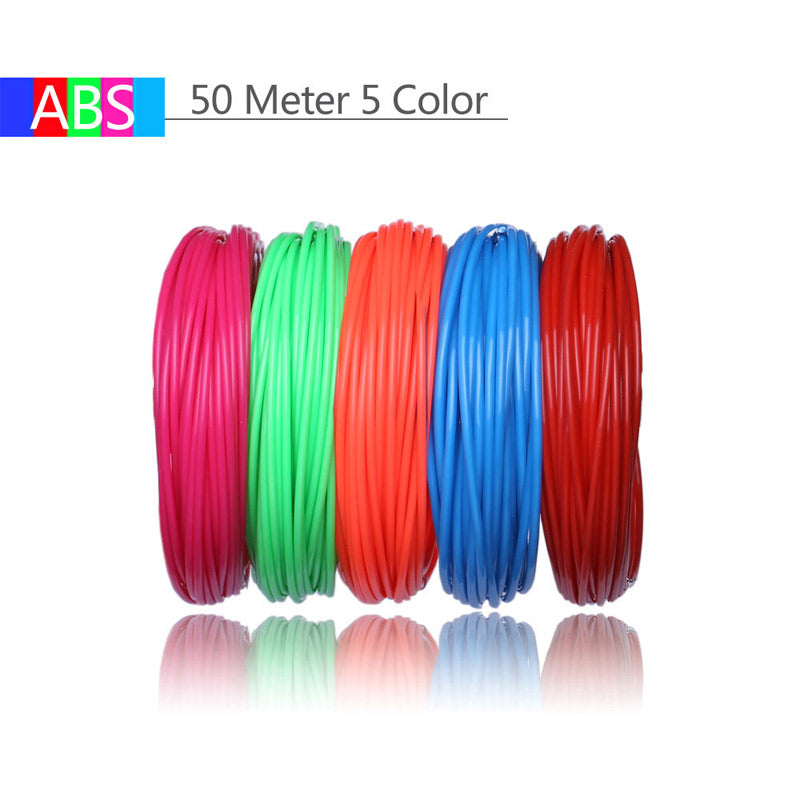 3D Printing Pen Filament Refills | ABS & PLA, 1.75mm | 5, 10 & 20 Color Packs | 50m, 100m & 200m