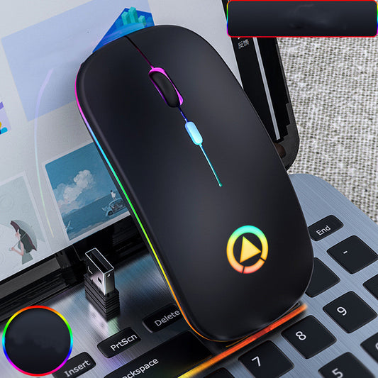 Ultra-Thin Wireless Mouse | 2.4GHz & Bluetooth 3-Mode | RGB | 1600 DPI | Rechargeable or Battery | 4 Colours