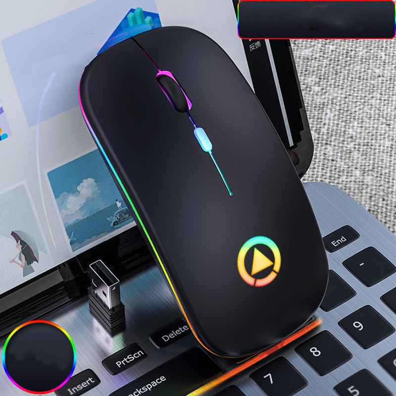 Ultra-Thin Wireless Mouse | 2.4GHz & Bluetooth 3-Mode | RGB | 1600 DPI | Rechargeable or Battery | 4 Colours