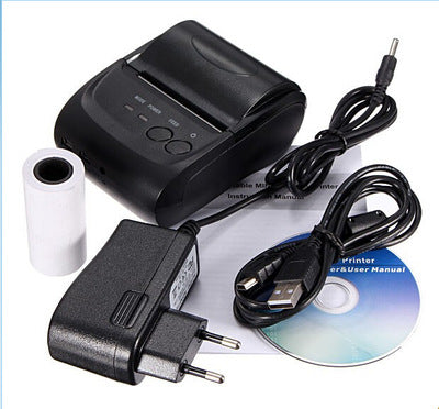 Mini Portable Bluetooth Thermal Receipt Printer | ESC/POS | 90mm/sec | 203dpi | 48mm | USB/Serial/BT | 7.4V Battery | Dark Grey | 104×75×45mm