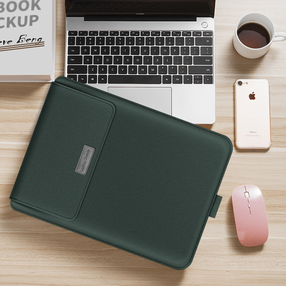 PU Leather Laptop Sleeve Case | TPU Inner | 11–12”, 13” & 15” | Business & Travel | Black, Brown, Green, Grey, Navy Blue, Red & Rose Gold