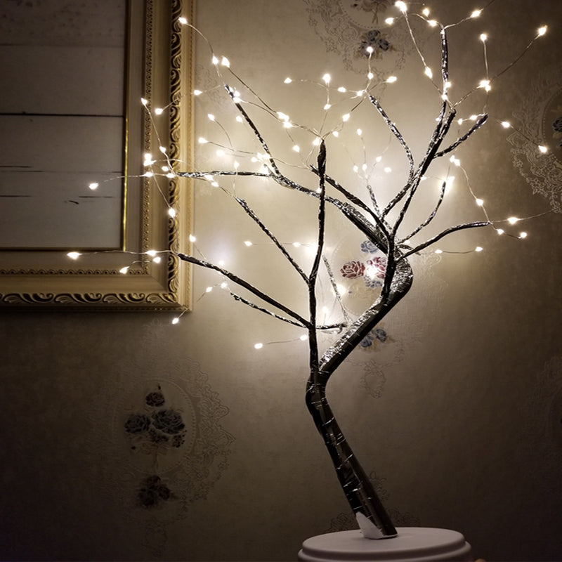 USB LED Bonsai Tree Night Light | Bendable Copper Wire Branches | 48×53cm | 36 & 108 LED | Always-On | Indoor & Outdoor | Colourful, Pink, Pearl, Warm White | Single & Twin Pack