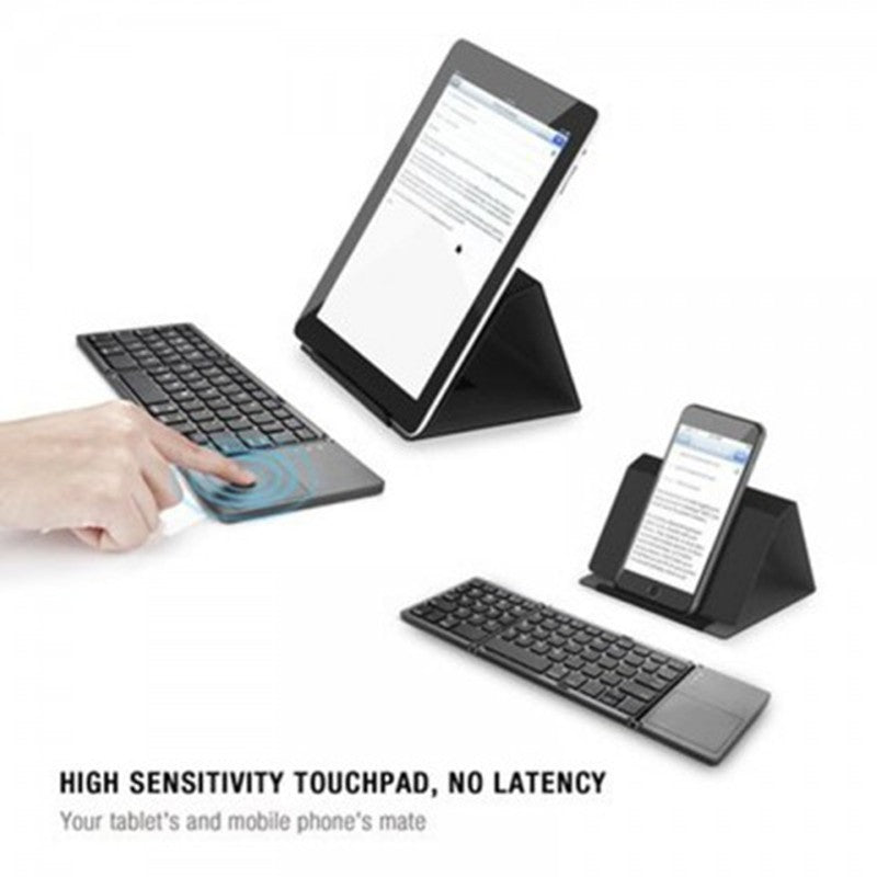 Folding Bluetooth 3.0 Keyboard | 64 Keys | 140mAh | <15m Range | 300K Key Life | ABS | Black & White | Single & Twin Pack