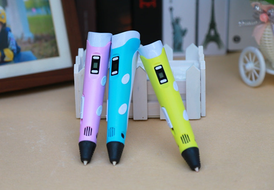 3D Printing Pen with PLA Filament | Adjustable Temp & Speed | LED Indicator | 185×45×10mm | Blue, Pink, Purple, Yellow & Camouflage | US/UK/EU/AU/USB | Pen & Filament Bundles