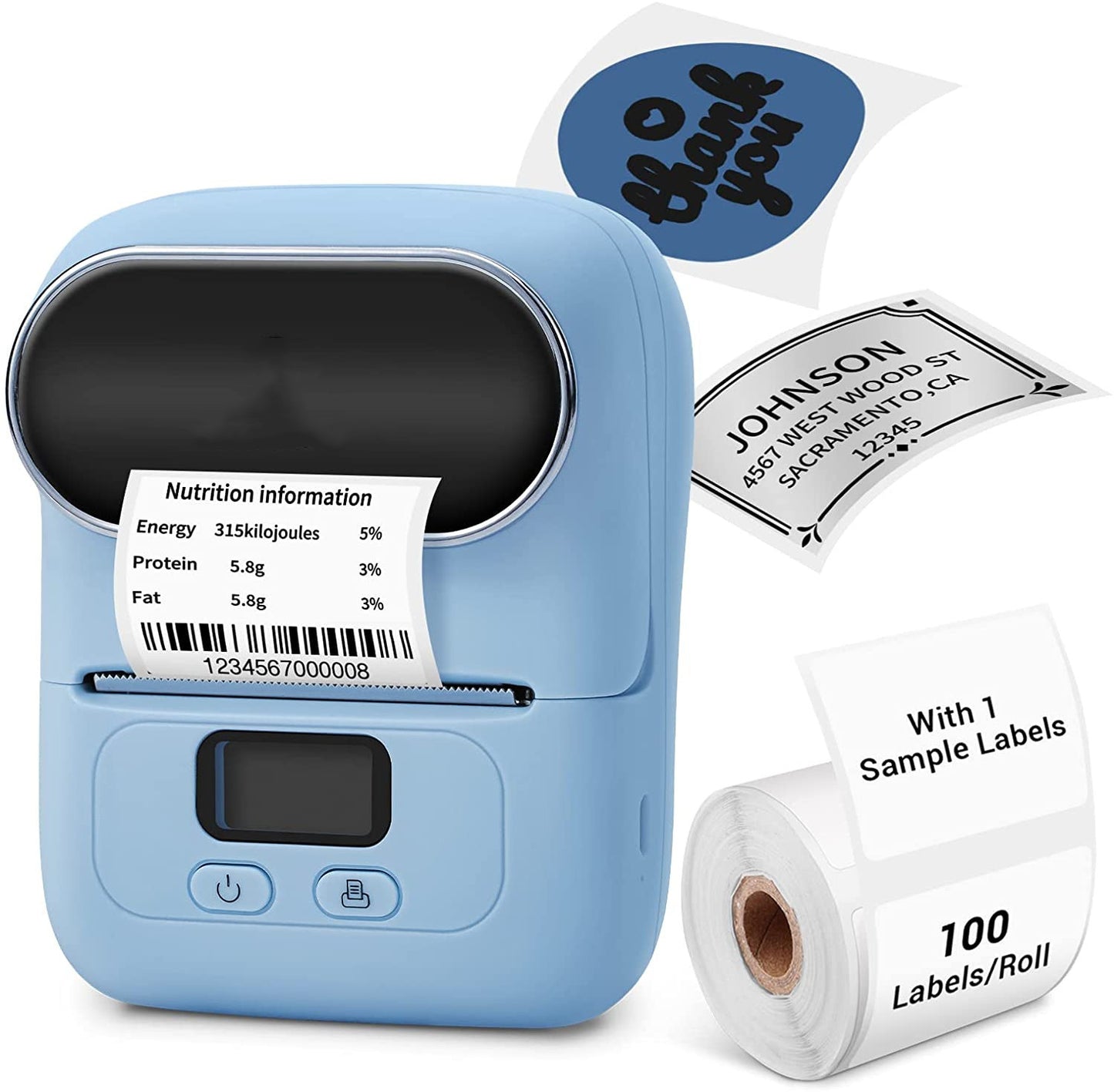 M110 Bluetooth Handheld Label & Barcode Printer | Thermal, USB, Portable | Multiple Colors & Label Sizes