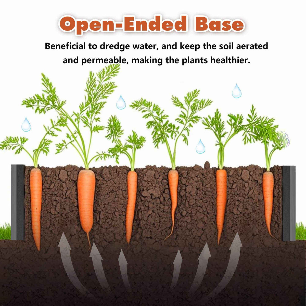 Outdoor Galvanized Steel Raised Garden Bed Kit | Black Rectangle Planter | Bottomless Design | Multi-Size