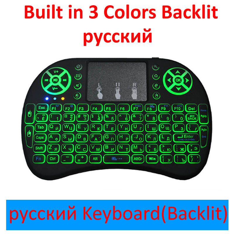 2.4G Wireless Mini Keyboard with Touchpad | 92-Key QWERTY | 15m Range | Smart TV Android Box PC | Black